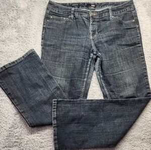 ANA A New Approach Womens Mid Rise Modern Bootcut Blue Jeans Size 14